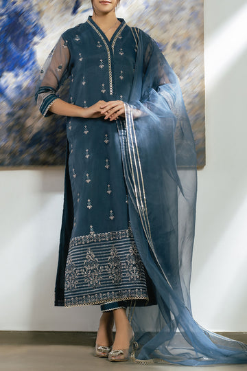 PRISM - Organza - Embroidered - Unstitched - 3PC