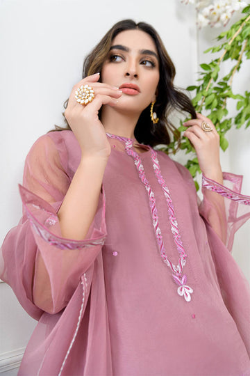 OPAL - Organza - Embroidered - Stitched - 3PC
