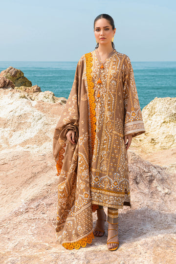 SILAS - Cotton - Embroidered - Printed Dupatta - Stitched - 3PC